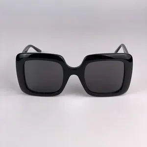 Gucci Logo GG0896S 001 Sunglasses Black Gray Square Oversized Women Gucci GG0896S-001 Oversized Square Black Sunglasses with  main image 4